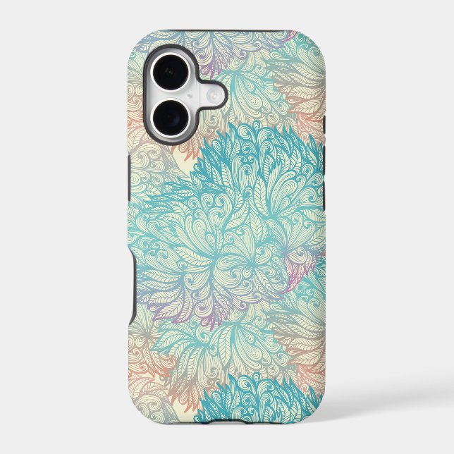 Multicolor Floral Doodle Pattern (Back)