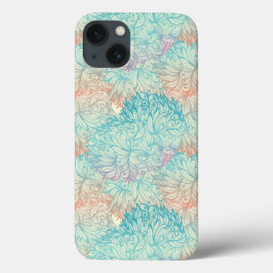 Multicolor Floral Doodle Pattern iPhone 13 Case