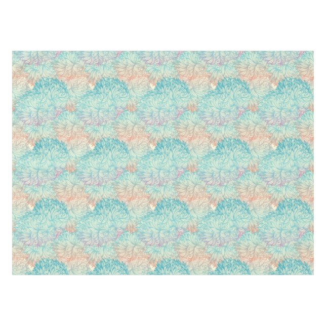 Multicolor Floral Doodle Pattern Tablecloth (Front (Horizontal))