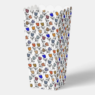 Multicolor floral pattern favour box