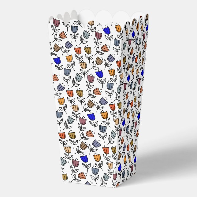 Multicolor floral pattern favour box (Back)