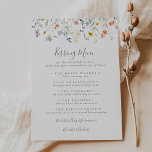 Multicolor Floral Wedding Kissing Menu Game Card<br><div class="desc">This multicolor floral wedding kissing menu game card is perfect for a modern wedding reception. The design features watercolor pink,  blush,  purple,  navy and white elegant flowers with emerald green leaves.</div>