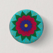 Multicolor flower button