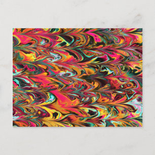 Multicolor Fractal. Parrot Pattern. Abstract Art. Postcard