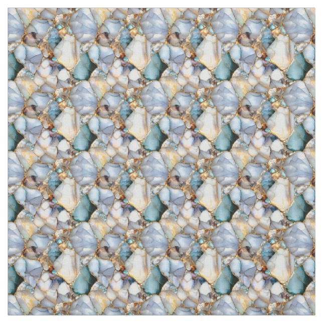 Multicolor Gemstones  Fabric (Swatch)