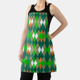 Multicolor geometric pattern rhombuses minimalism apron