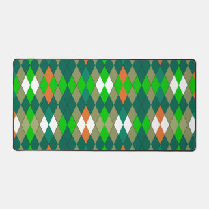 Multicolor geometric pattern rhombuses minimalism desk mat
