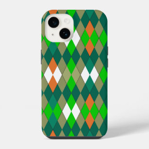 Multicolor geometric pattern rhombuses minimalism iPhone 14 case