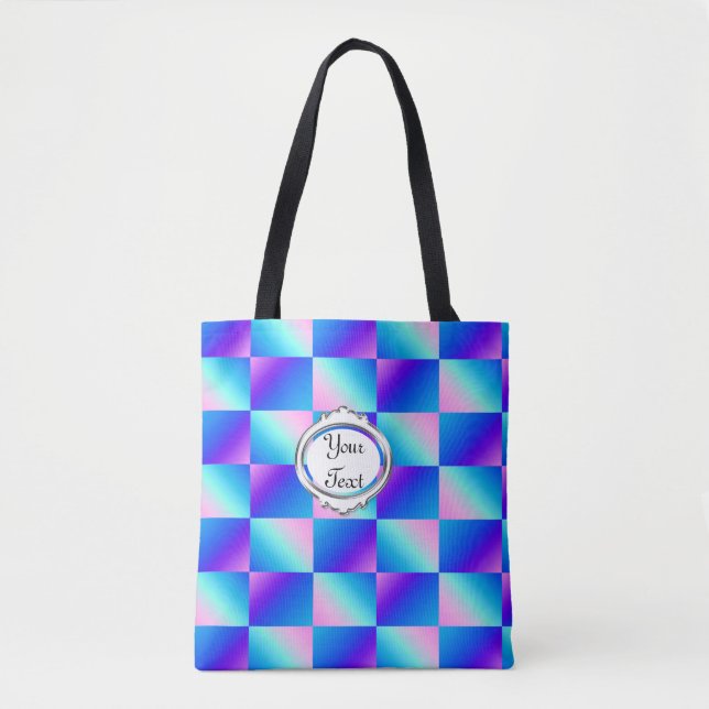 Multicolor Geometric Vibrant Pattern With Template Tote Bag (Front)