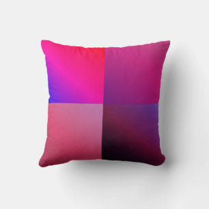 Multicolor gradient pink blue cushion