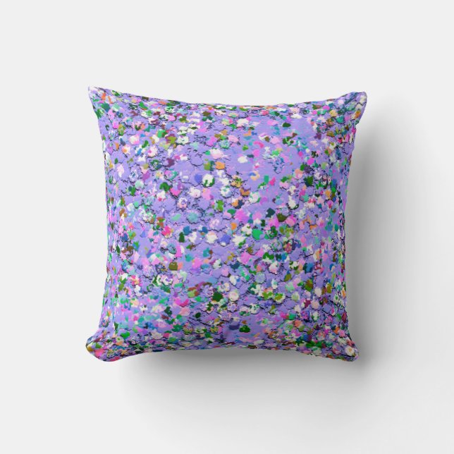 Multicolor Grit Glitter Cushion (Front)