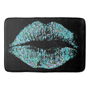 Multicolor Grit Glitter Lips #4 Bath Mat