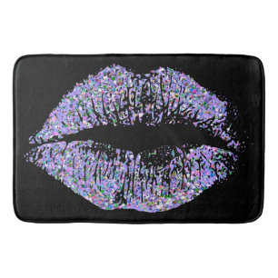 Multicolor Grit Glitter Lips #5 Bath Mat