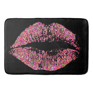 Multicolor Grit Glitter Lips #9 Bath Mat