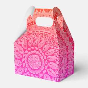 Multicolor Hand Drawn Mandala Favor Boxes