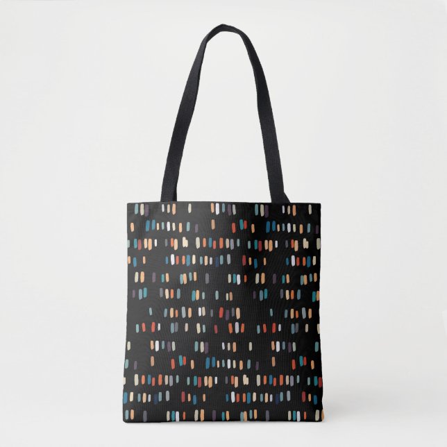 Multicolor Irregular Rectangles Tote Bag (Front)