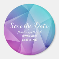 Multicolor Jewel Tones Save the Date Magnet