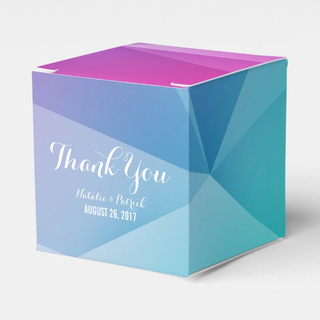 Multicolor Jewel Tones Wedding Favour Boxes (Front Side)