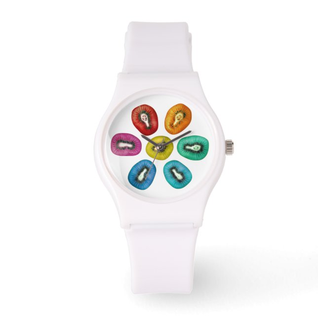 Multicolor Kiwi Pattern Watch (Front)