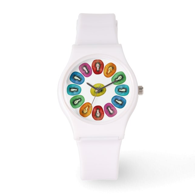 Multicolor Kiwi Pattern Watch (Front)