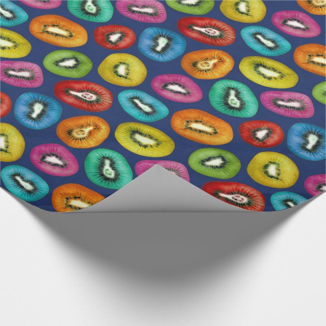 Multicolor Kiwi Pattern Wrapping Paper (Corner)