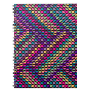  Multicolor Knitted Seamless Pattern        Notebook