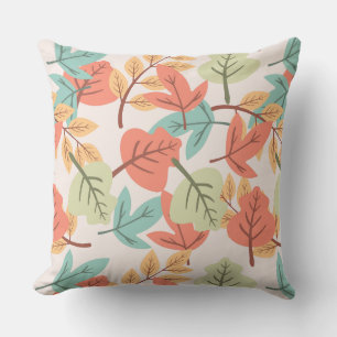 Multicolor Leaves Cushion