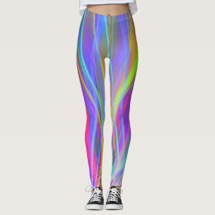 Multicolor Leggings Purple Blue Yellow, Stand OUT