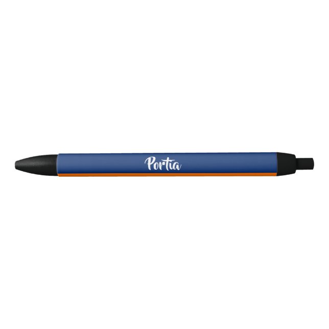 Multicolor lines patterned black ink pen (Front)