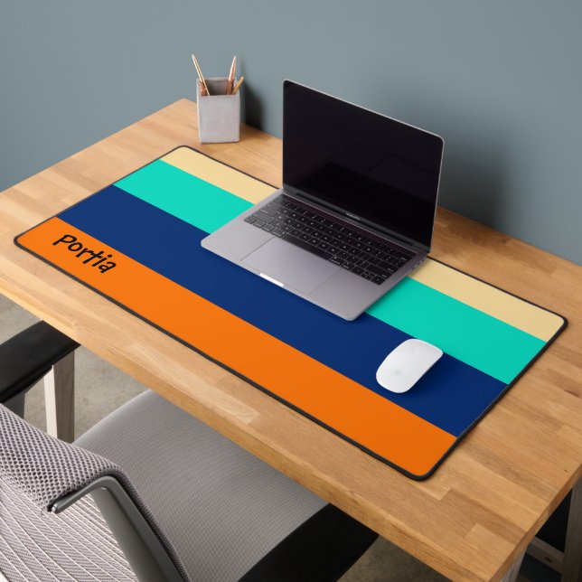 Multicolor lines patterned desk mat (Office 2)