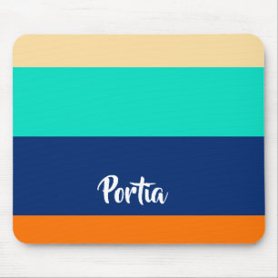 Multicolor lines patterned mouse mat