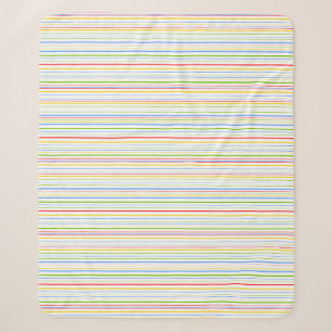 Multicolor Lines Sherpa Blanket