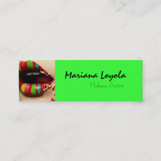 multicolor makeup mini business card
