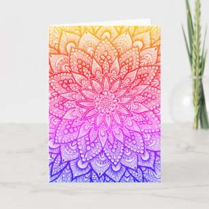 Multicolor Mandala Design Original Art Card