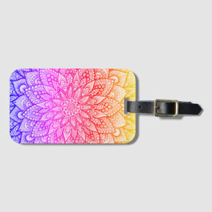 Multicolor Mandala Design Original Art Luggage Tag
