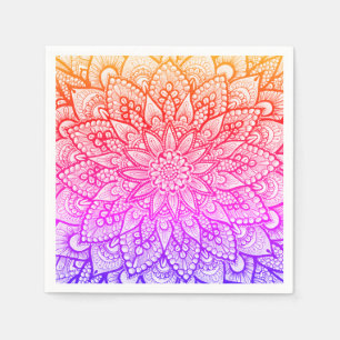Multicolor Mandala Design Original Art Napkin