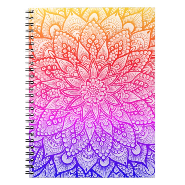 Multicolor Mandala Design Original Art  Notebook (Front)