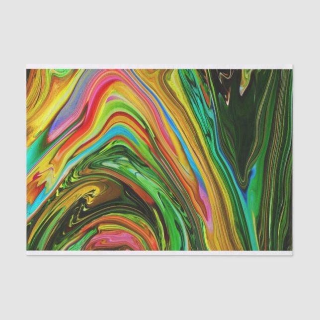 Multicolor Marble Art Tissue Paper ColorWave  (Front)