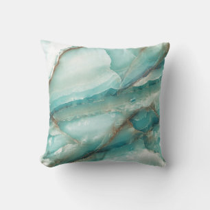 Multicolor Marble: Onyx Glass Effect. Cushion
