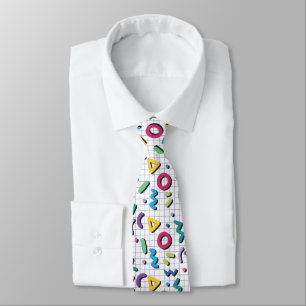 Multicolor Memphis Pattern Tie