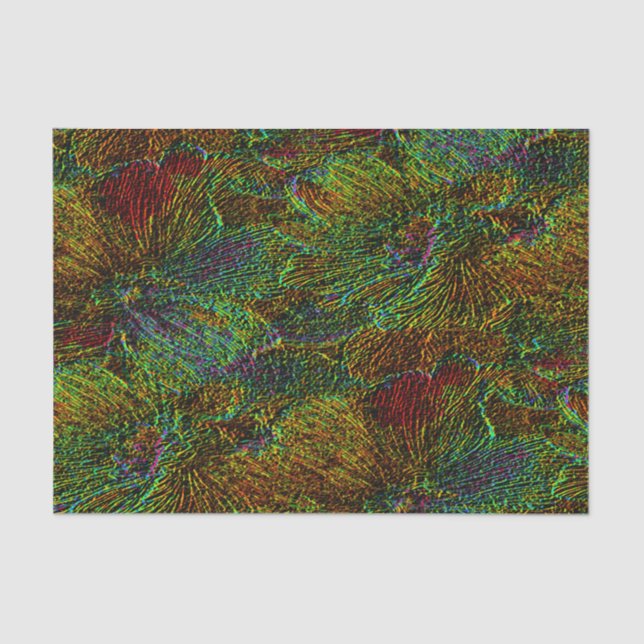Multicolor metallic floral pattern tissue paper (Front)