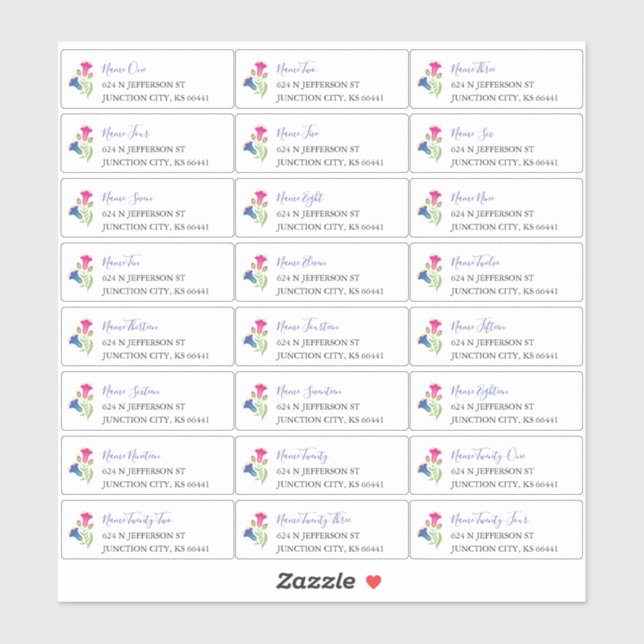 Multicolor Mexican Floral Guest Address Labels (Sheet)