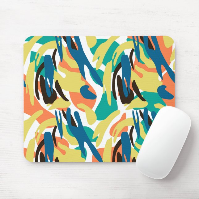 Multicolor Mid Century Modern  Mouse Mat (With Mouse)