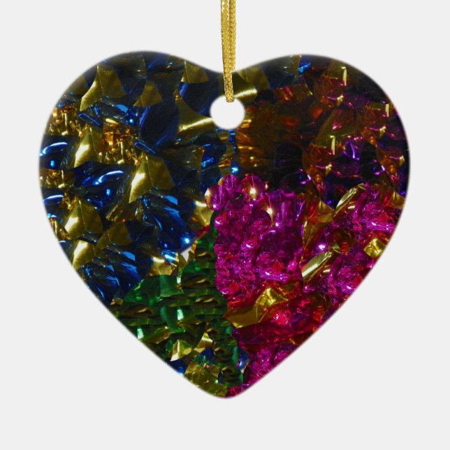 Multicolor Mix Heart Ornament (Front)