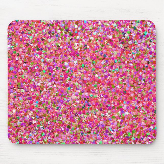 Multicolor Mosaic Modern Grit Glitter #4 Mouse Mat (Front)
