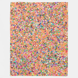 Multicolor Mosaic Modern Grit Glitter #5 Fleece Blanket