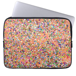 Multicolor Mosaic Modern Grit Glitter #5 Laptop Sleeve