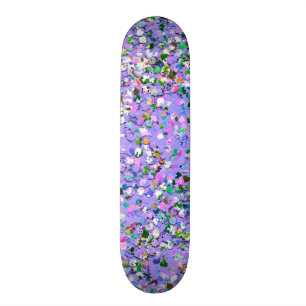 Multicolor Mosaic Modern Grit Glitter #6 Skateboard