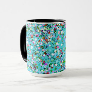 Multicolor Mosaic Modern Grit Glitter #7 Mug