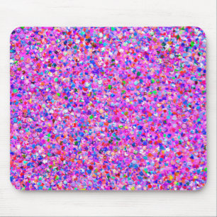 Multicolor Mosaic Modern Grit Glitter #8 Mouse Mat